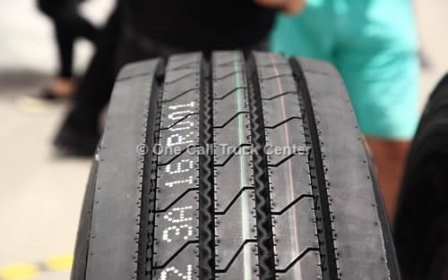 Tire treads, close view