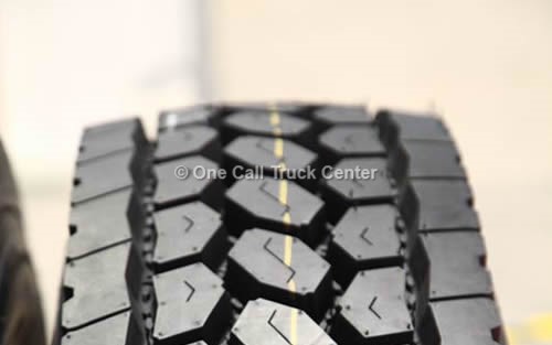 Tire treads, close view