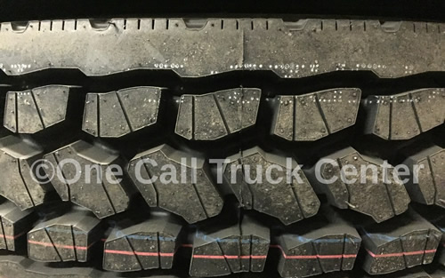 Tire treads, close view