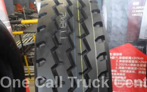 Tire treads, close view