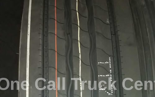 Tire treads, close view