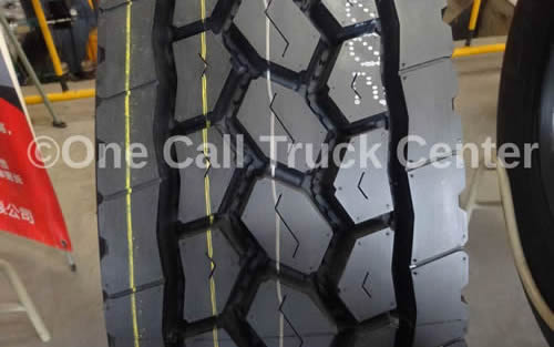 Tire treads, close view