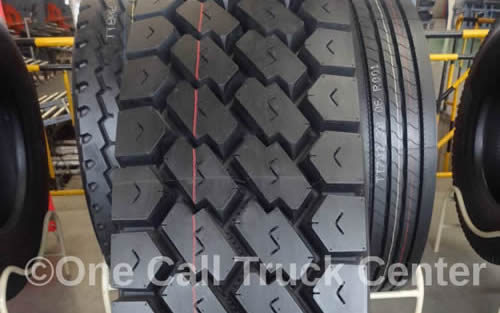 Tire treads, close view