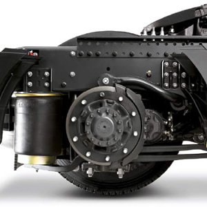 >Air suspension, side view.